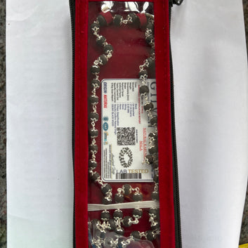 German Silver Karungali Mala – Handcrafted Ebony Wood Spiritual (Pure & Certified)