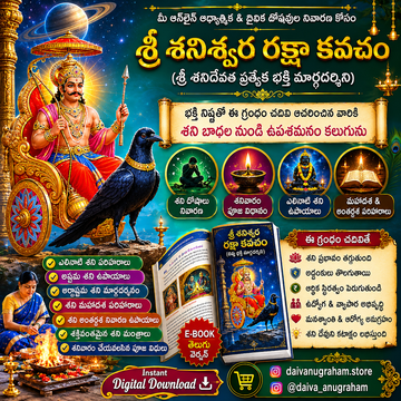 Elinati Shani Astama Shani Remedies Telugu eBook | Shani Mahadasha & Antardasha Spiritual Guide PDF