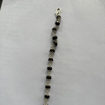 German Silver Karungali Bracelet (Pure & Certified) – Handcrafted Ebony Wood Spiritual Bracelet for Positivity & Focus